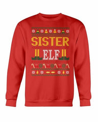 Sister Elf Christmas Sweatshirt - Wear and Wander