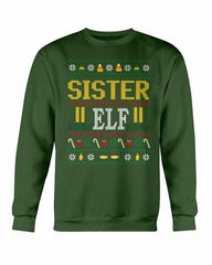 Sister Elf Christmas Sweatshirt - Wear and Wander