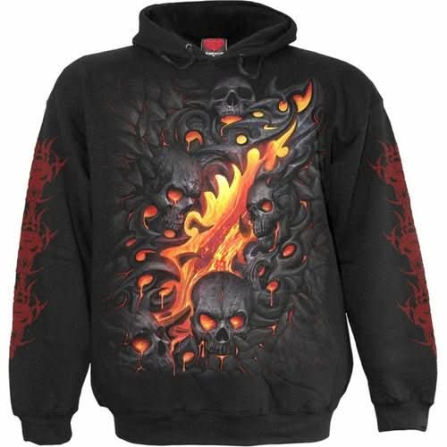SKULL LAVA - Hoody Black - Wear and Wander