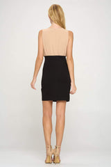 Sleeveless Two - Tone Fitted Dress - Wear and Wander