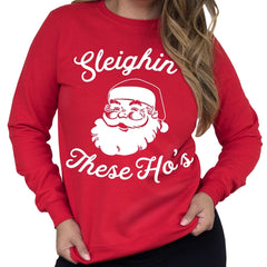 SLEIGHIN THESE HO'S Ugly Christmas Sweater Unisex - Wear and Wander