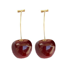 Small Fresh Sweet Lovely Cherry Cherries Cherries Earrings Pendant Fruit Earrings Red Cherry Earrings Charm Jewelry - Wear and Wander
