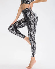 Snake Print High - Waisted Sculpting Leggings - Wear n Wander