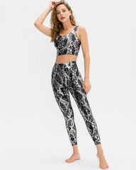 Snake Print High - Waisted Sculpting Leggings - Wear n Wander