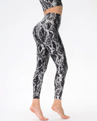 Snake Print High - Waisted Sculpting Leggings - Wear n Wander