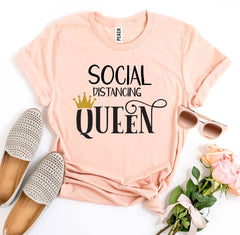 Social Distancing Queen T-shirt - Wear and Wander