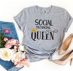 Social Distancing Queen T-shirt - Wear and Wander