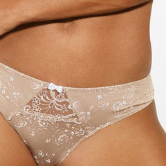 Tanga semitransparente floral Sawren Frappe