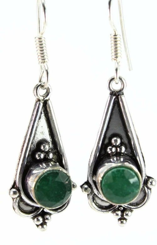 Sparkling Green Cabochon Earrings - Wear and Wander