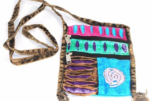 Spiral Cross Body Patchwork Passport Bag - Wear and Wander