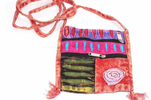 Spiral Cross Body Patchwork Passport Bag - Wear and Wander