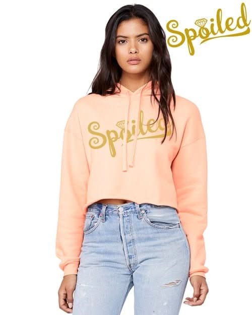 Spoiled Crop Top Hoodie - Wear and Wander