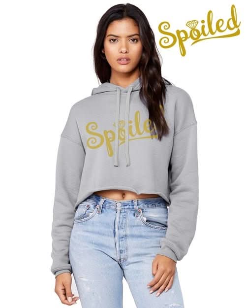 Spoiled Crop Top Hoodie - Wear and Wander