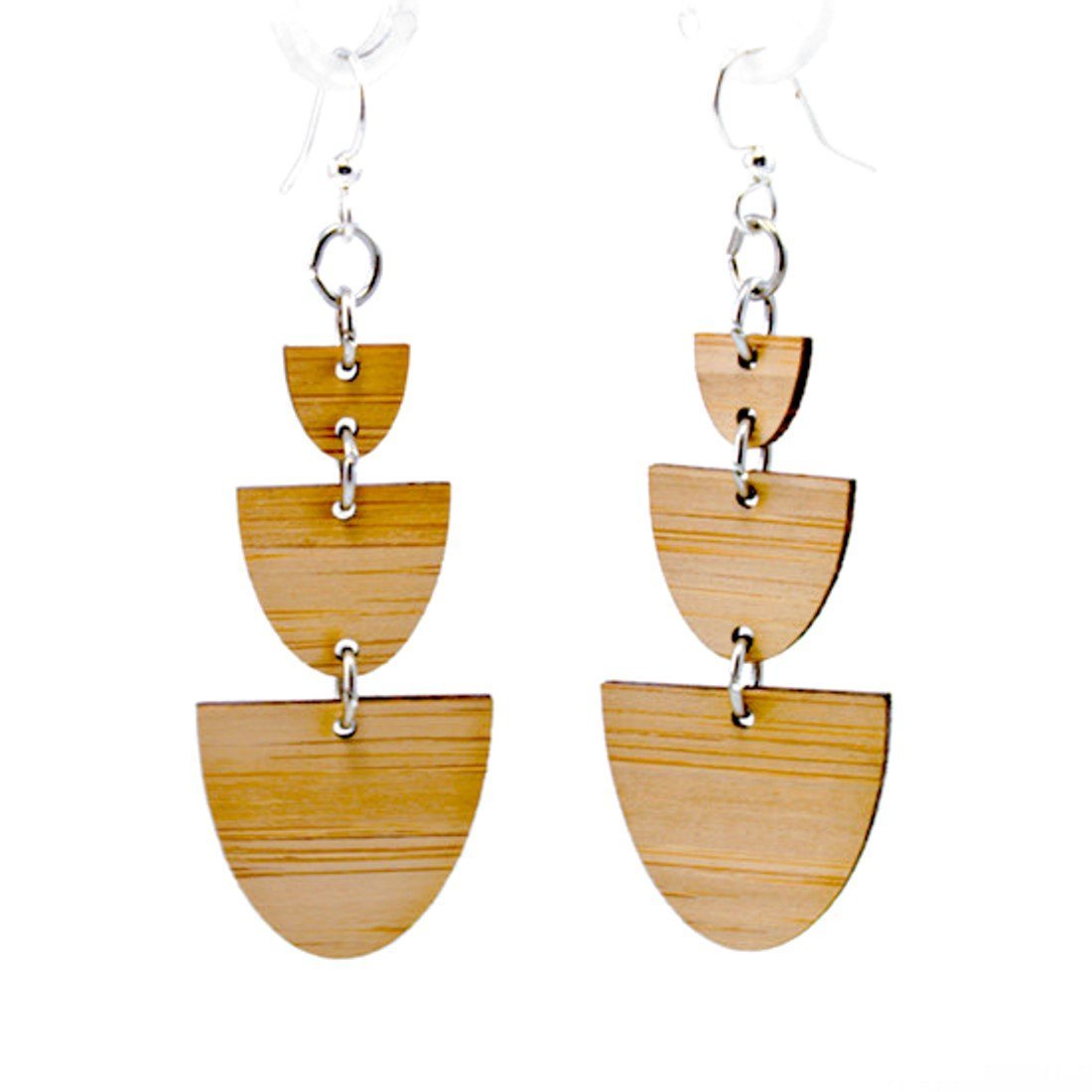 Stacked Half Stone Bamboo Earrings #990 - Wear and Wander