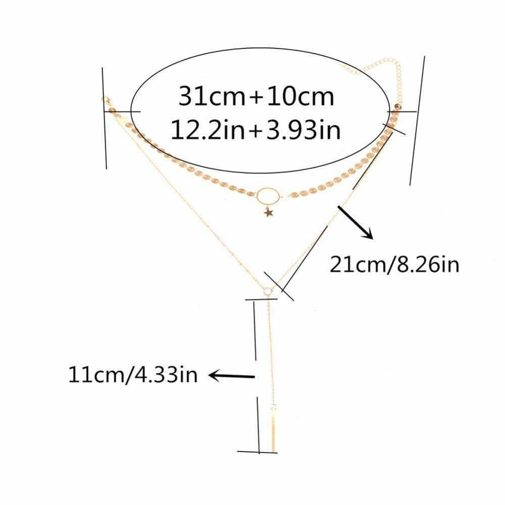 Star Choker Lariat Necklace - Wear and Wander