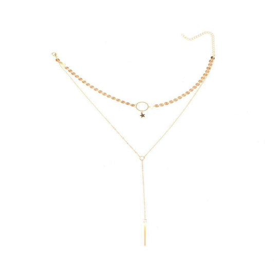 Star Choker Lariat Necklace