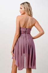 Strapless Lace - Up High - Low Dress - Wear and Wander