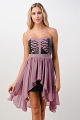 Strapless Lace - Up High - Low Dress - Wear and Wander