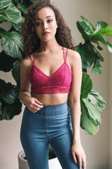 Strappy Back Geometric Lace Bralette - Wear and Wander