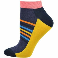 Striped Colorful Vibrant Ankle 2 Pr. Pack Cotton Socks - Wear and Wander