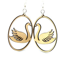 Swan in Oval Earrings # 1060 - Wear and Wander