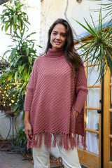 Sweater Weather Roll - Neck Poncho - Wear and Wander