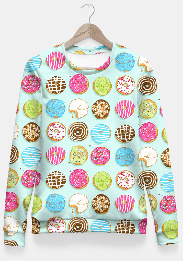 Sweet donuts Fitted Waist Sweater Women - Wear and Wander