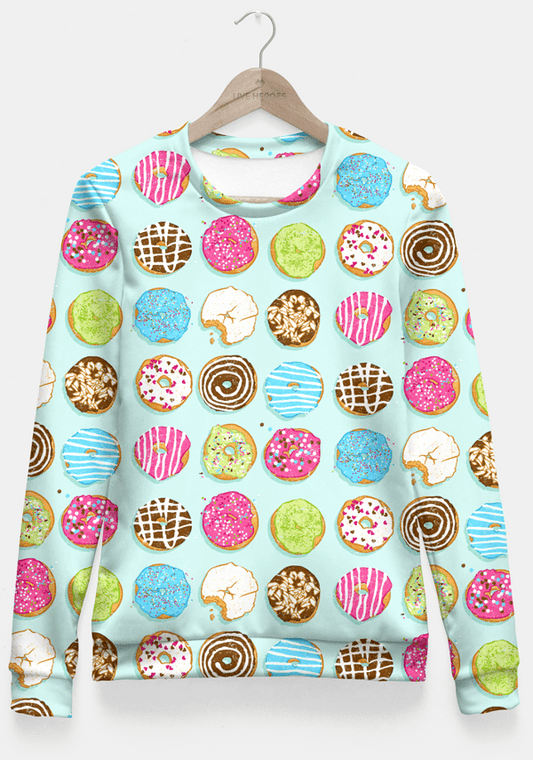 Sweet donuts Fitted Waist Sweater Women - Wear and Wander