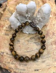 Tiger Eye & Buddha Gemstone Bracelet! Natural Gemstones! - Wear and Wander