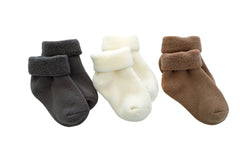 tittimitti® 75% Merino Wool Baby Toddler Terry Socks 3 - Pack - Wear and Wander