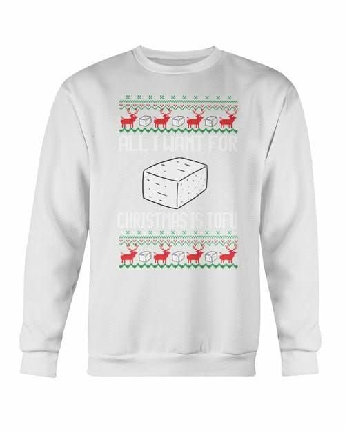 Tofu for Santa Christmas Sweatshirt - Wear and Wander