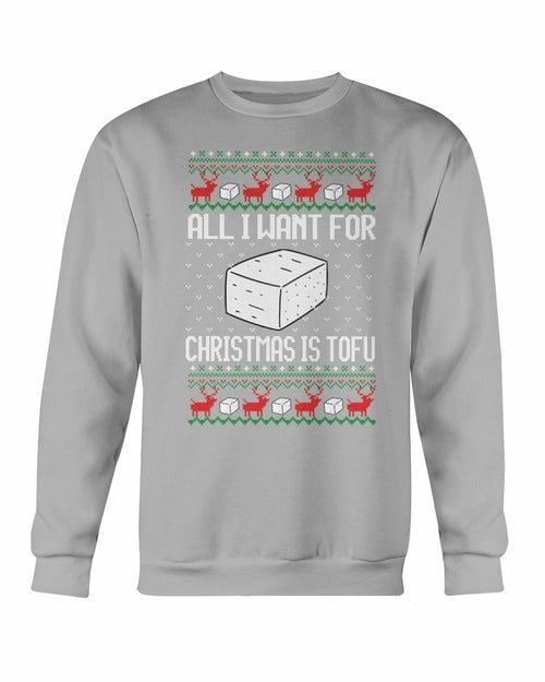 Tofu for Santa Christmas Sweatshirt - Wear and Wander