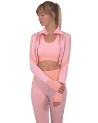 Trois Seamless Sports Jacket - Pink - Wear and Wander