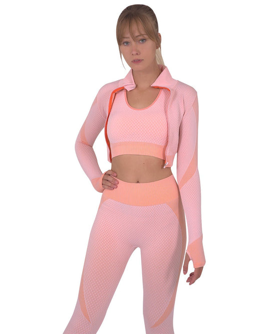 Trois Seamless Sports Jacket - Pink - Wear and Wander