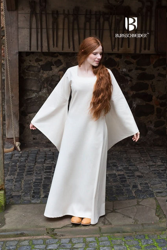 Trumpet Sleeve Under Dress Klara Natural - Wear and Wander