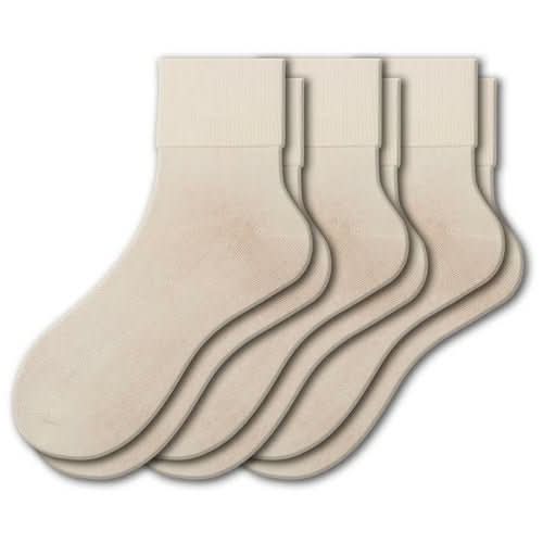 Turn Cuff Organic Cotton Seamless Toe 3 pair Pack | No Toe Seam Socks - Wear and Wander