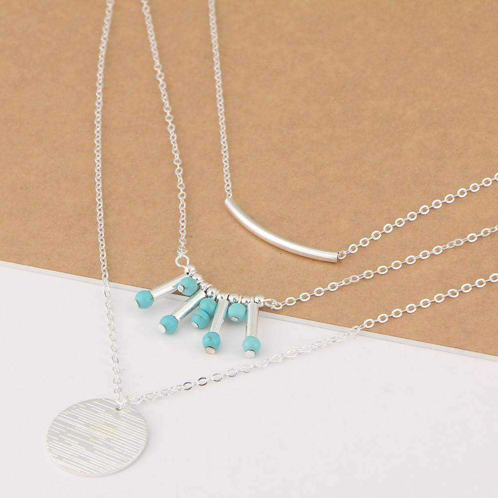 Turquoise Multilayer Necklace - Wear and Wander