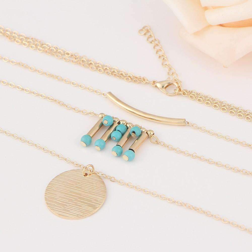 Turquoise Multilayer Necklace - Wear and Wander