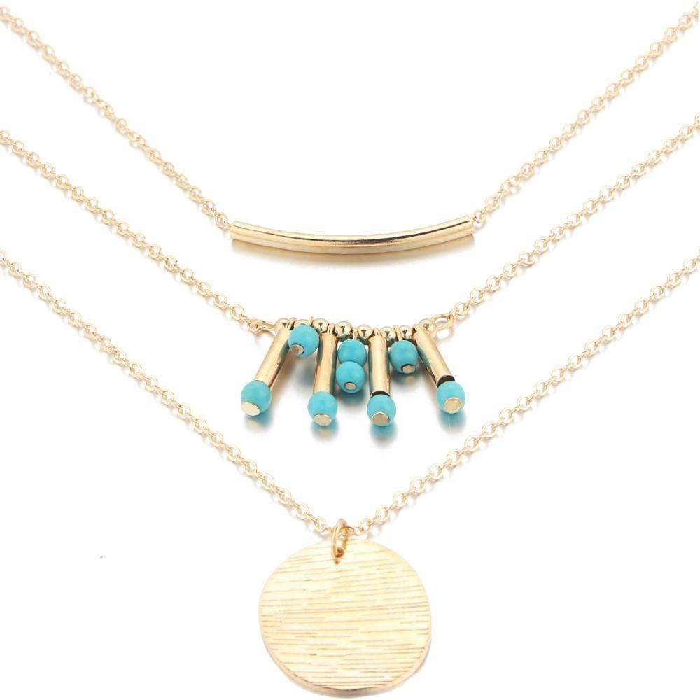 Turquoise Multilayer Necklace - Wear and Wander