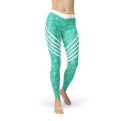 Turquoise Sports Leggings - Wear and Wander
