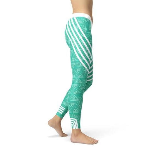 Turquoise Sports Leggings - Wear and Wander