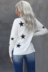 Turtleneck Star Print Sweater - Wear and Wander