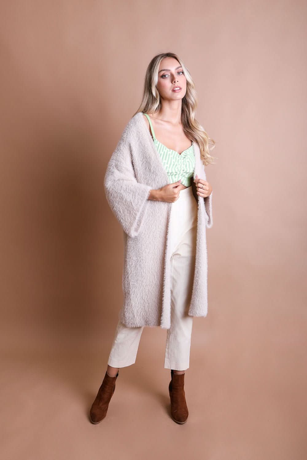 Ultra - Soft Luxe Mohair Knit Cardigan - Wear and Wander