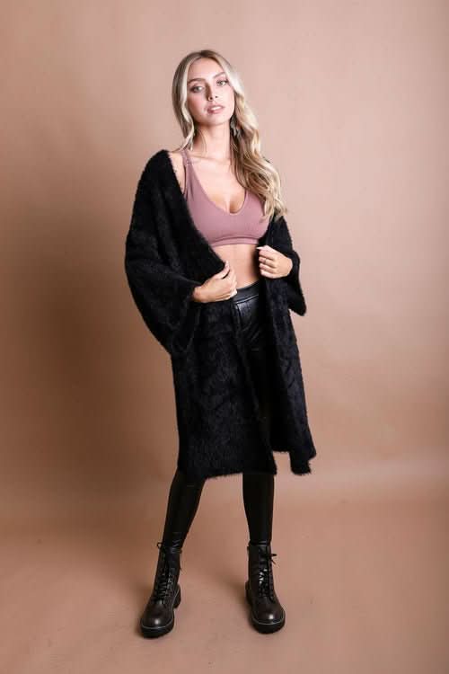 Ultra - Soft Luxe Mohair Knit Cardigan - Wear and Wander