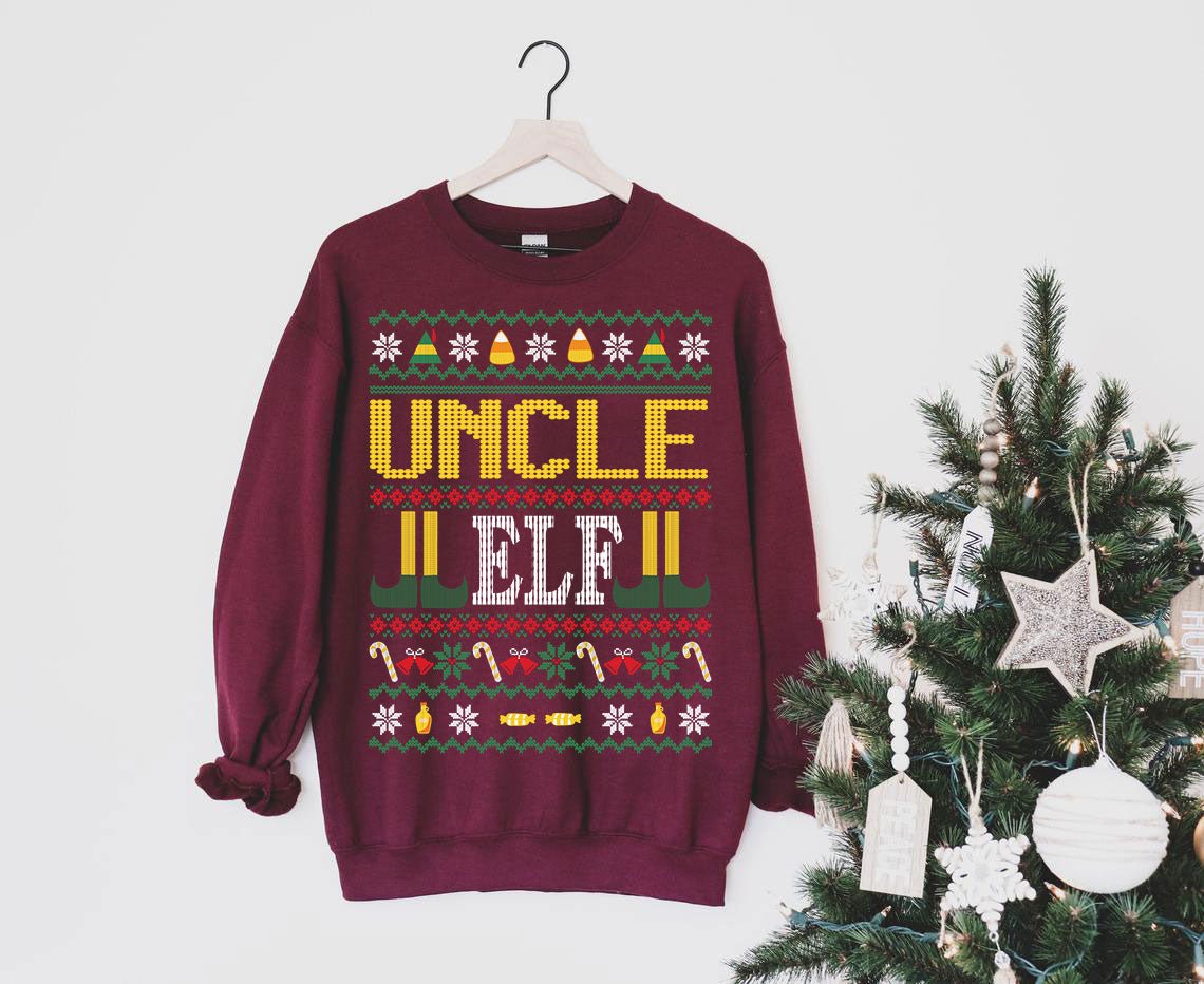 Uncle Elf Christmas Sweatshirt - Wear and Wander