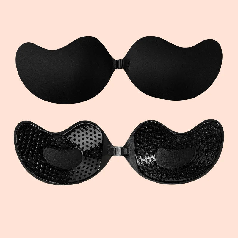 Sujetador invisible adhesivo de 1 pieza, sujetador push up anticonvexo sin tirantes y sin costuras, lencería y accesorios de ropa interior para mujer 