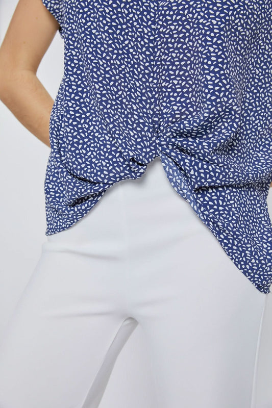 V - Neck Short Sleeve Wrap Front Top for Women - Wear and Wander
