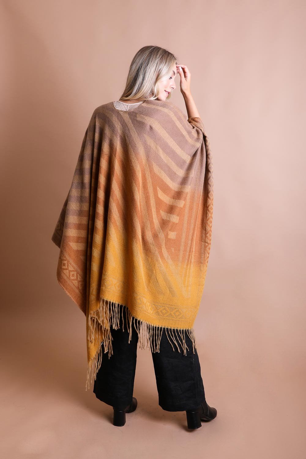 Western Style Colorblend Tassel Serape - Wear and Wander