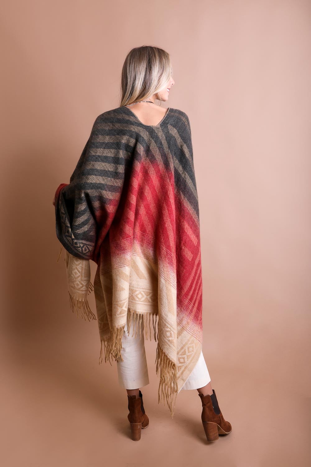 Western Style Colorblend Tassel Serape - Wear and Wander