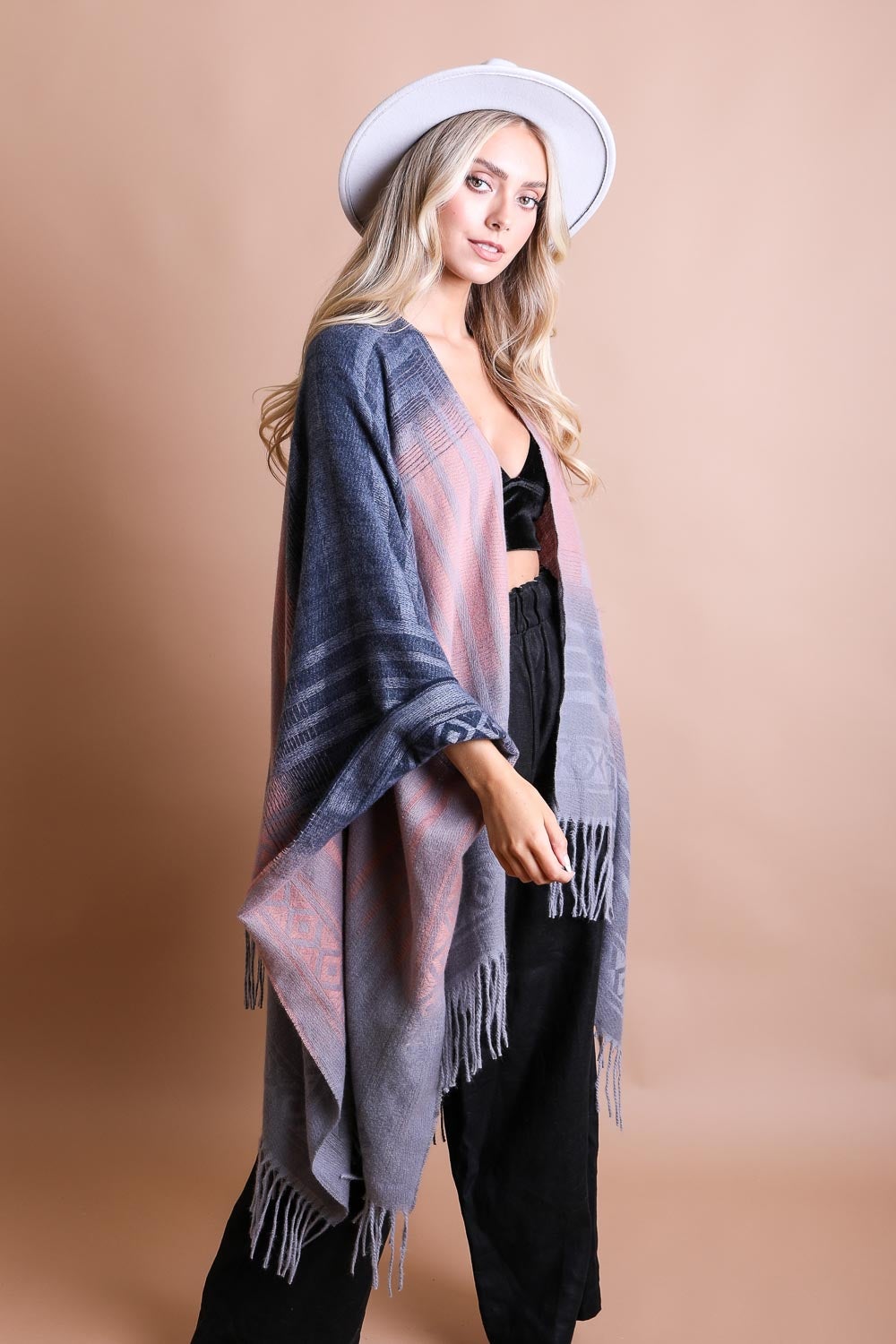 Western Style Colorblend Tassel Serape - Wear and Wander